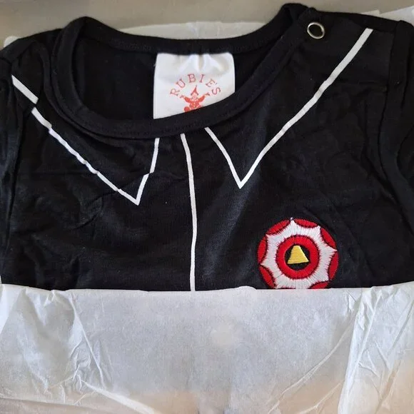 Babys 1st Halloween Fireman Chief Costume 6-12 Months Jumper Hat Booties Rubies - Picture 7 of 8